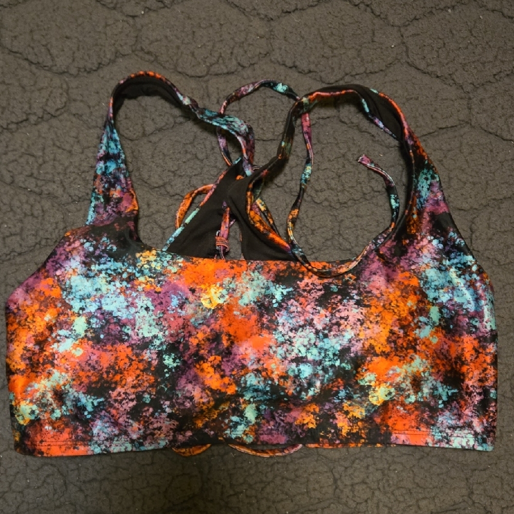 Born Primitive Lattice Back Swim Top